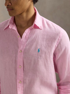 RALPH LAUREN CAMISA MANGA LARGA HOMBRE ROSADO