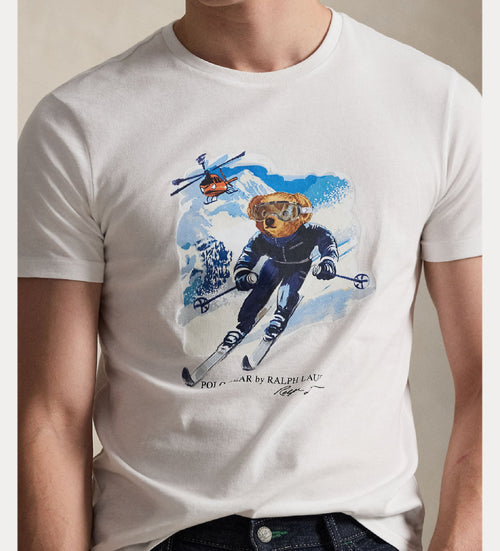 T-SHIRT RALPH LAUREN HOMBRE WHITE/ACTIVE BEAR 710P07343001