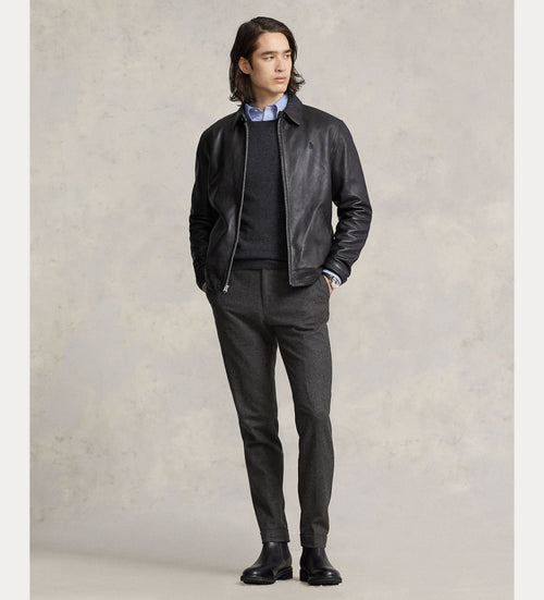 ralph lauren chaqueta de cuero hombre negro