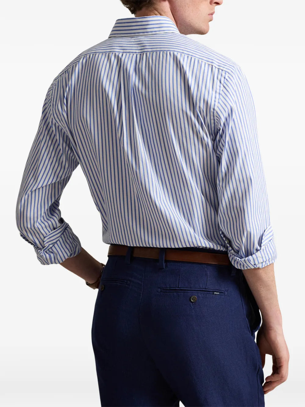 CAMISA M/L RALPH LAUREN HOMBRE 7064A WHITE BLUE 710P07019001