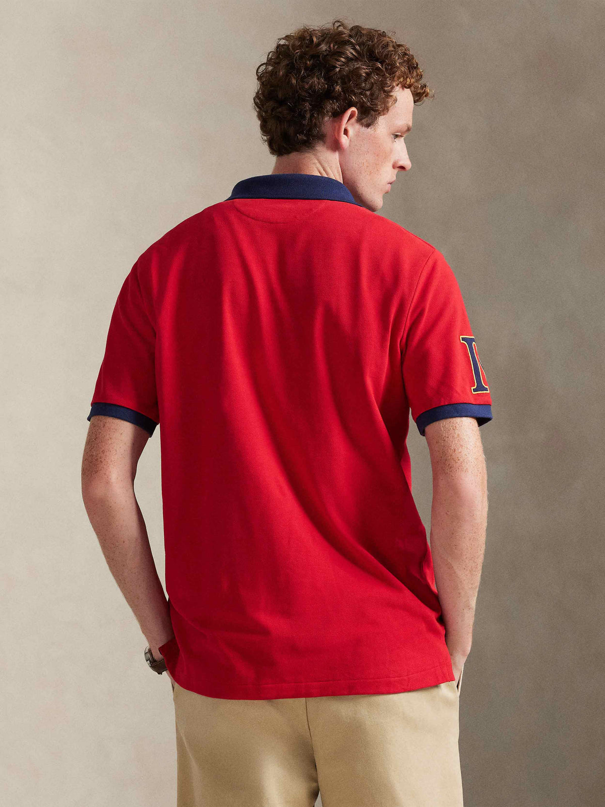 Camisa Tipo Polo Knit-Polo Ralph Lauren Para Hombre De Color Rojo