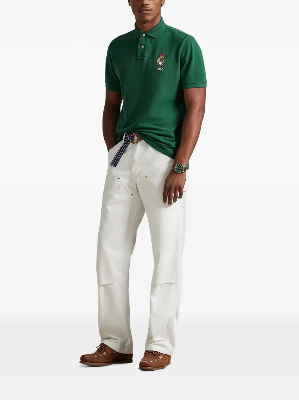Camisa Tipo Polo Knit-Polo Ralph Lauren Para Hombre De Color Verde
