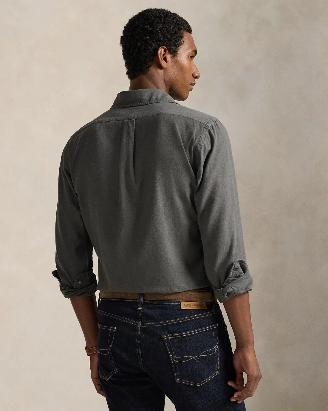 Camisa Cubdppcs-Long Sleeve-Sport Shirt Ralph Lauren Para Hombre De Color Gris