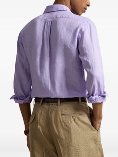 CAMISA RALPH LAUREN PARA CABALLERO MANGA LARGA SPORT MORADO REF 710966294521