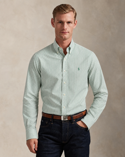 CAMISA RALPH LAUREN PARA CABALLERO MANGA LARGA SPORT VERDE REF 710929346505