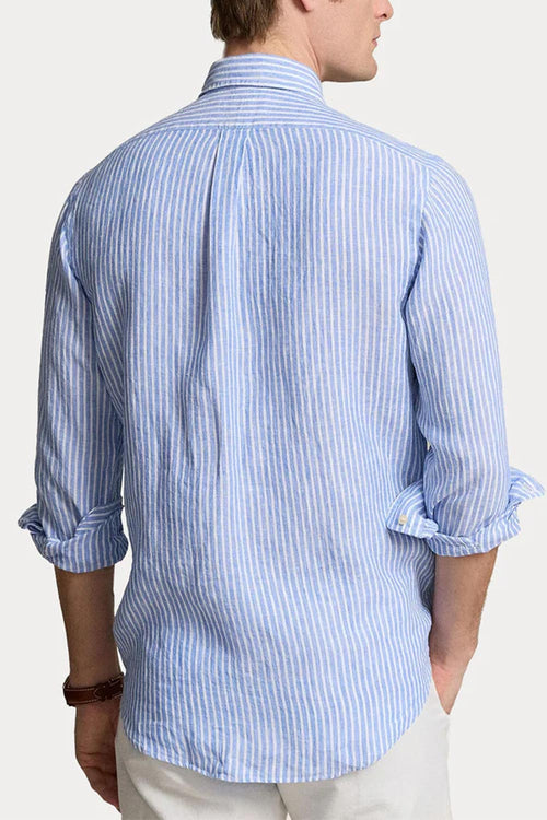 CAMISA M/L RALPH LAUREN HOMBRE 5137A BLUE/WHITE 710873446001