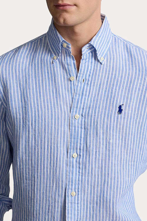 CAMISA M/L RALPH LAUREN HOMBRE 5137A BLUE/WHITE 710873446001