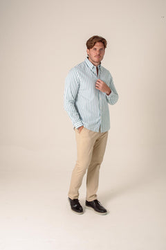 CARVEN CAMISA M/L HOMBRE VERDE CVK04216BGRGE