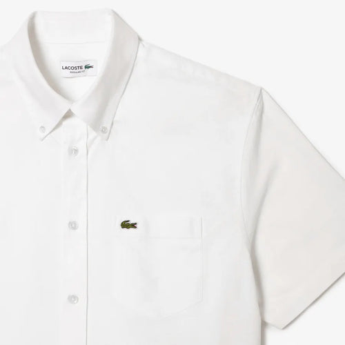 LACOSTE CH1917001 CAMISA OXFORD MANGA CORTA FIT WHITE
