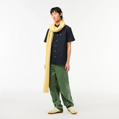 LACOSTE CH1917F2W CAMISA OXFOR MANGA CORTA FIT BLUE