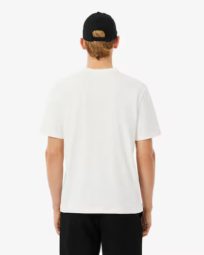 LACOSTE TH582370V CAMISETA ESTAMPADA DE PESO MEDIO WHITE