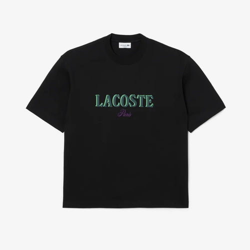 LACOSTE TH5912031 CAMISETA OVERSIZED ESTAMPADA BLACK