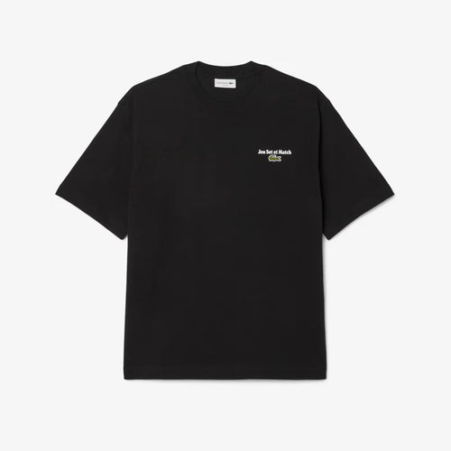 LACOSTE TH5950031 CAMISETA OVERSIZED ESTAMPADA BLACK