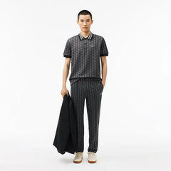 LACOSTE DH14174PC POLO CON MONOGRAMA EN JACQUAR CLASICO BLACK