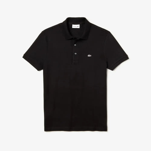 Lacoste tipo polo elasizado al cuerpo negro SLIM FIT