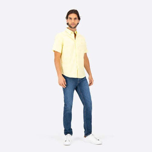 NAUTICA CAMISA M/C DE HOMBRE AMARILLO 0199WS-7BZ