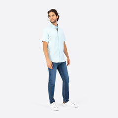 NAUTICA CAMISA M/C DE HOMBRE AZUL 01100W-45A