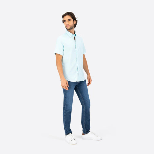 NAUTICA CAMISA M/C DE HOMBRE AZUL 01100W-45A