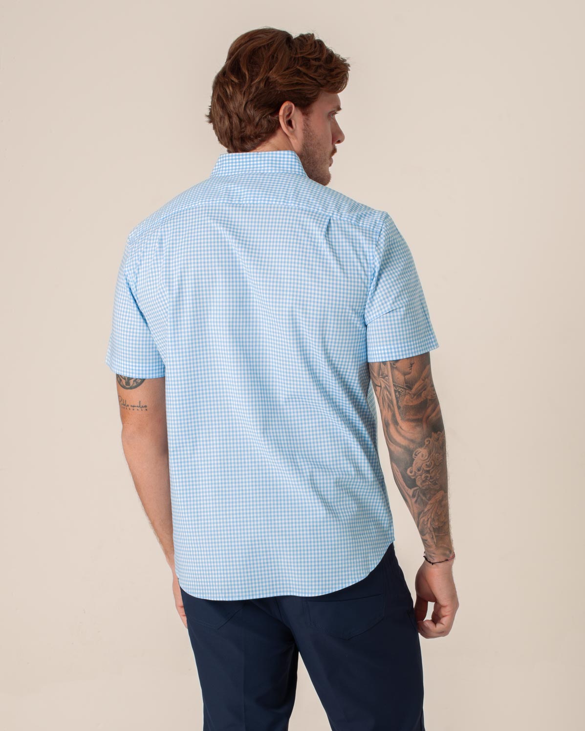 NAUTICA CAMISA M/C DE HOMBRE AZUL 27109WS-40N