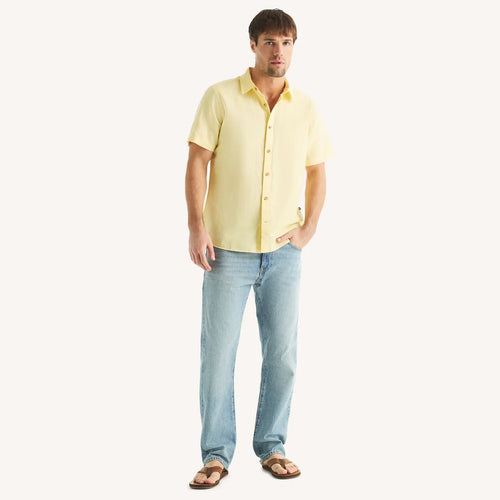 CAMISA NAUTICA PARA CABALLERO COLOR AMARILLO