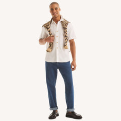 CAMISA NAUTICA PARA CABALLERO COLOR BLANCO