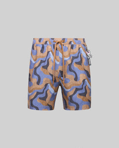 psycho bunny pantaloneta de baño hombre fantasia marron