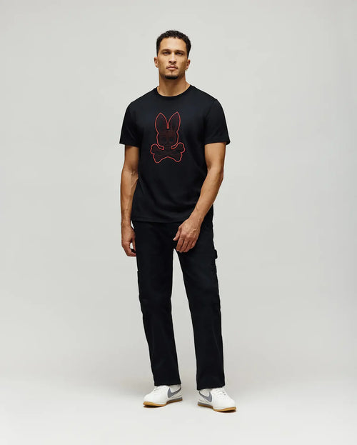 PSYCHO BUNNY CAMISETAS HOMBRE NEGRO