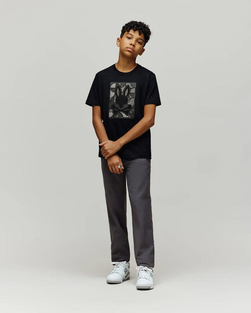 PSYCHO BUNNY CAMISETAS NIÑO NEGRO