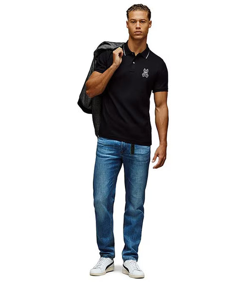 PSYCHO BUNNY CAMISETA TIPO POLO HOMBRE NEGRO