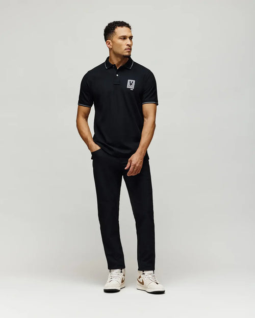 PSYCHO BUNNY CAMISETA TIPO POLO HOMBRE NEGRO