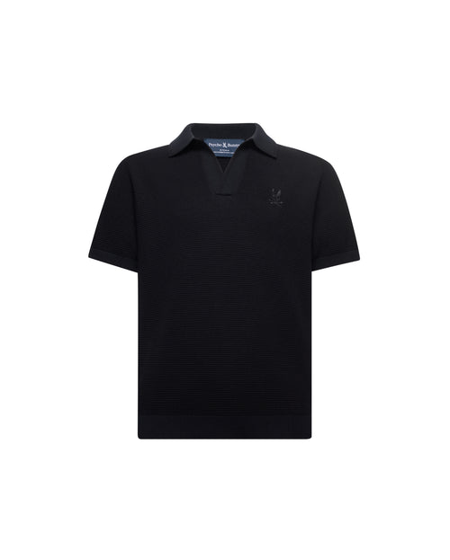 PSYCHO BUNNY CAMISETA TIPO POLO NIÑO NEGRO