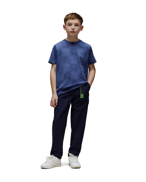 PSYCHO BUNNY PANTALON NIÑO AZUL