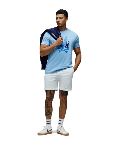 PSYCHO BUNNY BERMUDA TENCEL STRETCH WILLIS PARA CABALLERO HOMBRE BLANCO B6R584F200100