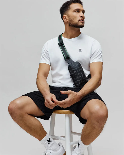 BOLSO PSYCHO BUNNY PARA HOMBRE COLOR NEGRO MO2400080001