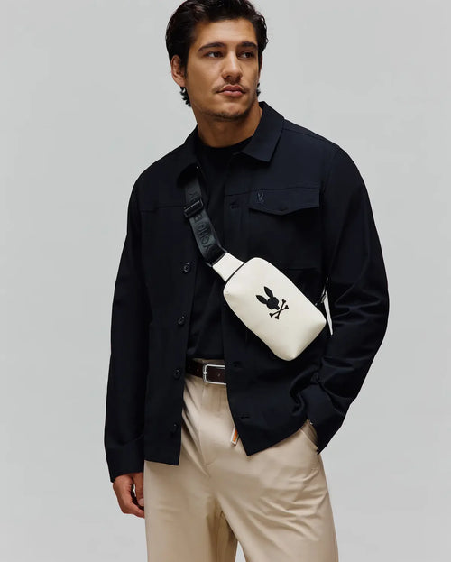 BOLSO PSYCHO BUNNY PARA HOMBRE COLOR BLANCO MO2400079250