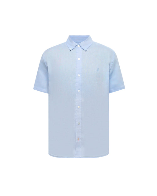 CAMISA M/C PSYCHO BUNNY PARA HOMBRE COLOR AZUL B6Q679C200429