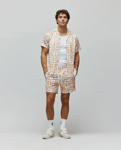 CAMISA M/C PSYCHO BUNNY PARA HOMBRE COLOR BLANCO MT0300079250