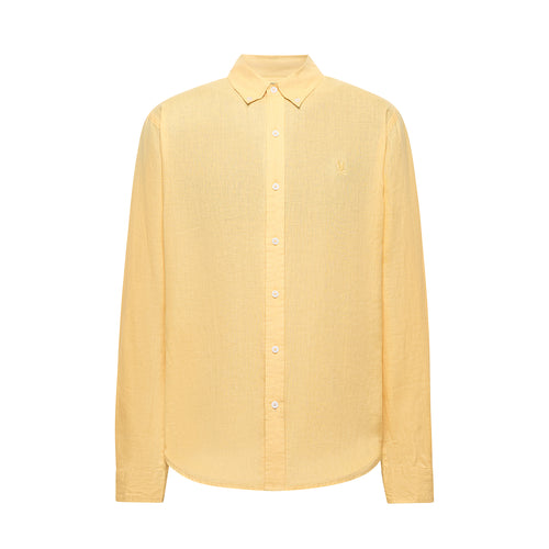 CAMISA M/L PSYCHO BUNNY PARA HOMBRE COLOR AMARILLO B6C678C200SRS