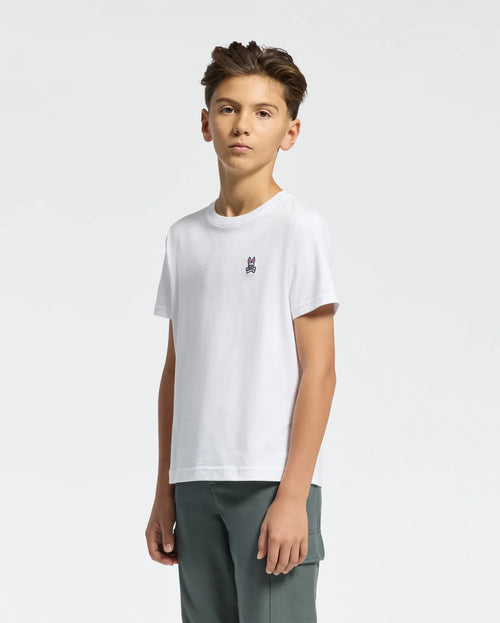 PSYCHO BUNNY CAMISETA NIÑO CUELLO REDONDO BLANCO