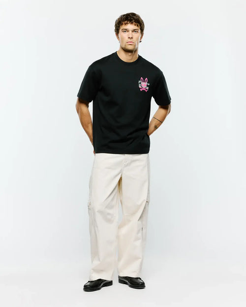 T-SHIRT PSYCHO BUNNY PARA HOMBRE COLOR NEGRO MT0200311002