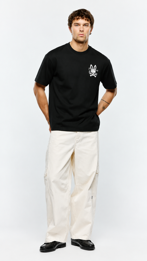 T-SHIRT PSYCHO BUNNY PARA HOMBRE COLOR NEGRO MT0200311002