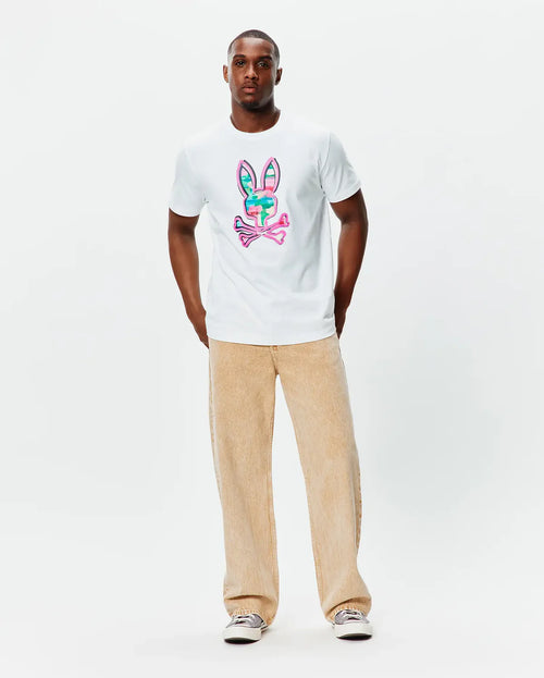 T-SHIRT PSYCHO BUNNY PARA HOMBRE COLOR BLANCO MT0200307100