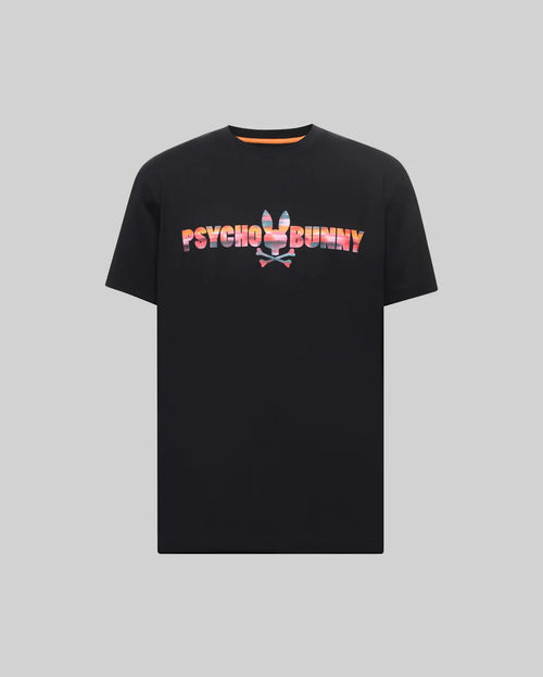 PSYCHO BUNNY CAMISETA RAPHAEL CON LOGO EN TEXTO PARA CABALLERO HOMBRE NEGRO MT0200337001