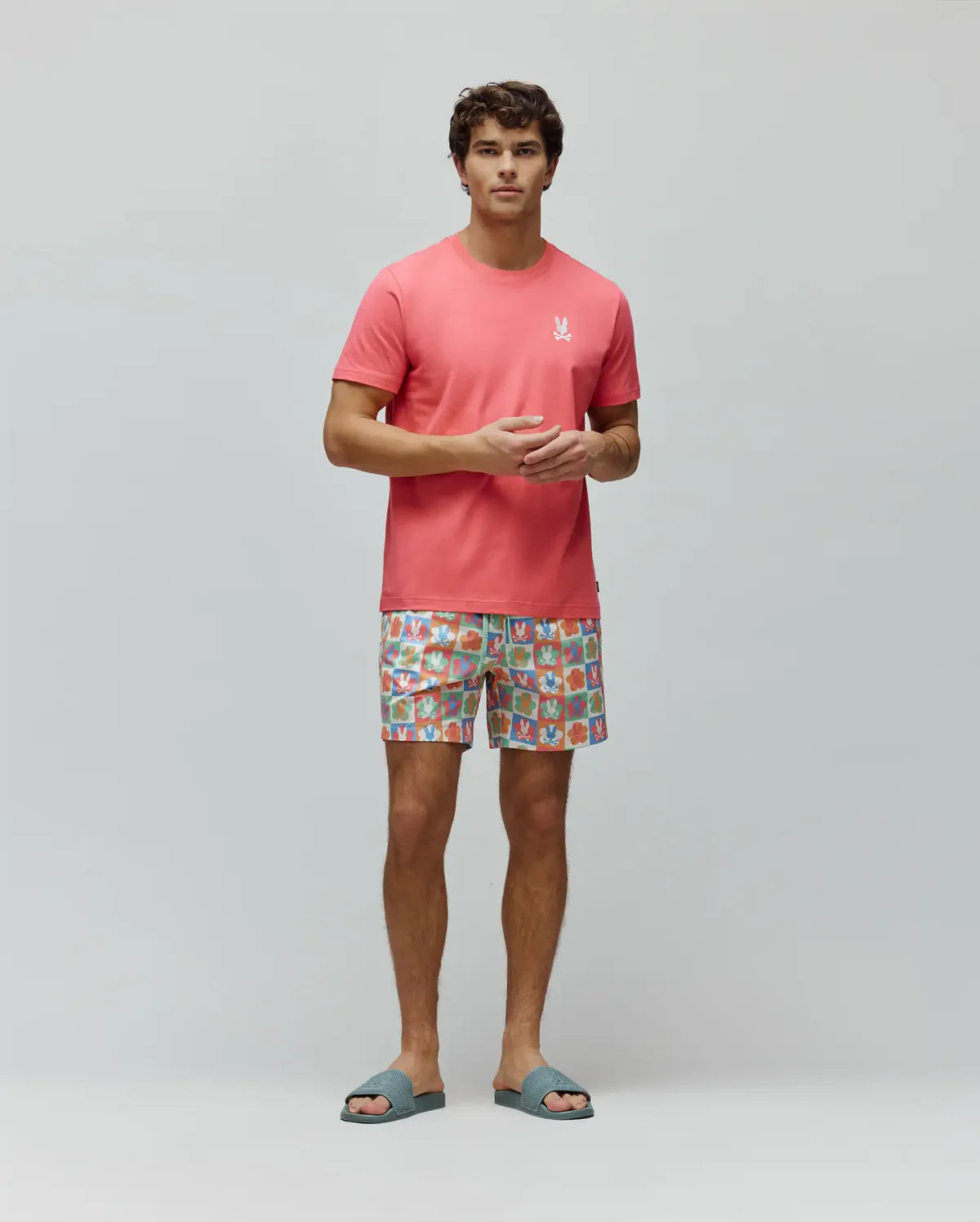PSYCHO BUNNY CAMISETA DOBLE ESTAMPADO AIDEN PARA CABALLERO HOMBRE ROJO MT0200224656