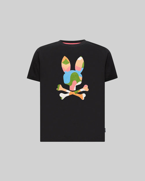 T-SHIRT PSYCHO BUNNY PARA NIÑO COLOR NEGRO KT0200163001