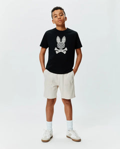 T-SHIRT PSYCHO BUNNY PARA NIÑO COLOR NEGRO KT0200182001