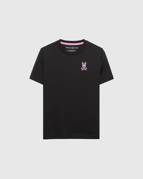 T-SHIRT PSYCHO BUNNY PARA NIÑO COLOR NEGRO KT0200190001