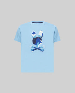 T-SHIRT PSYCHO BUNNY PARA NIÑO COLOR AZUL KT0200163407