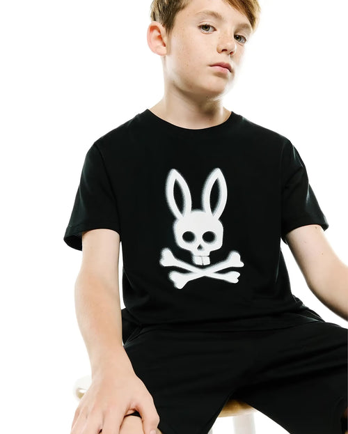 CAMISETA PSYCHO BUNNY PARA NIÑO COLOR NEGRO