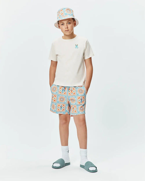 T-SHIRT PSYCHO BUNNY PARA NIÑO COLOR BLANCO KT0200190250